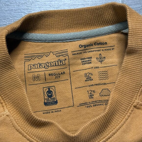 *NWOT Patagonia Men's P-6 Logo Organic Crew Sweatshirt - Brown - Picture 7 of 9